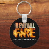 リバイバル火災教会アウトリーチタイポグラフィ伝道主義 キーホルダー (正面)