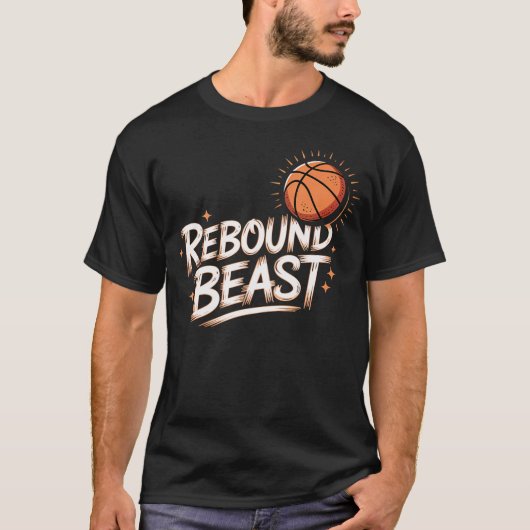 リバウンドビーストバスケットボール 競技選手 - Tシャツ (正面)