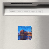 リバスタイリッシュプールイングランドパノラマビュ絵を描ーズ マグネット (インサイチュ (食洗機))