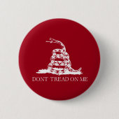 リバタリアン・ガズデンフラッグ・黒 Don't Tread on Me 缶バッジ (正面)