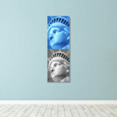 リバティの青い灰色のキャンバスプリント キャンバスプリント (インサイチュ (ウッドフロア))