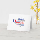 リバティコンペティアムフランスの男子学生の社交クラブバスティーリデー カード (黄色い花)