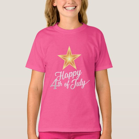 リバティスタイル: アメリカスローガンデザイン Tシャツ (正面)