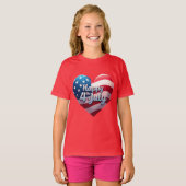 リバティスタイル:アメリカ合衆国スローガンデザイン Tシャツ (正面フル)