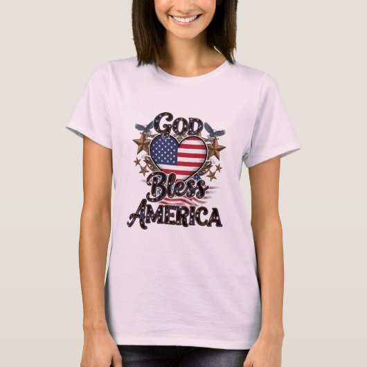 リバティスタイル:アメリカ合衆国スローガンデザイン Tシャツ (正面)
