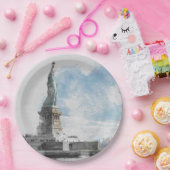 リバティスタミックススケッチ紙プレート – ニューヨーク ペーパープレート (パーティー)