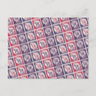 リバティスタンプコラージュ ポストカード