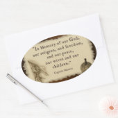 リバティスティッカーの称号 楕円形シール (封筒)