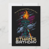 リバティズライト誕生日 招待状 (正面)