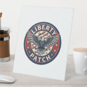 リバティパッチ愛国刺繍パッチ 台座サイン (インサイチュ)