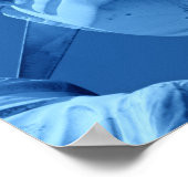 リバティブルーグレーアートポスタポップ・アートのープリント ポスター (角)