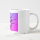 リバティポップ・アートのーニューヨークのブルーパープルの芸術像 ジャンボコーヒーマグカップ (右)