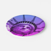 リバティポップ・アートのーニューヨークのブルーパープルの芸術像 ペーパープレート (アングル)