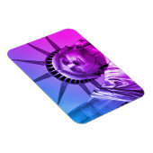 リバティポップ・アートのーニューヨークのブルーパープルの芸術像 マグネット (右側)