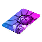 リバティポップ・アートのーニューヨークのブルーパープルの芸術像 マグネット (左側)