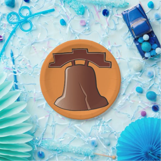 リバティモダンベルパトリオティックフィラデルフィアのアイコン ペーパープレート (パーティー)