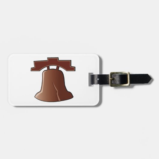 リバティモダンベルパトリオティックフィラデルフィアのアイコン ラゲッジタグ (正面横)