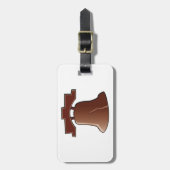 リバティモダンベルパトリオティックフィラデルフィアのアイコン ラゲッジタグ (正面縦)