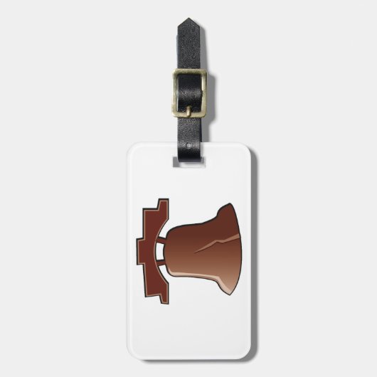 リバティモダンベルパトリオティックフィラデルフィアのアイコン ラゲッジタグ (正面縦)