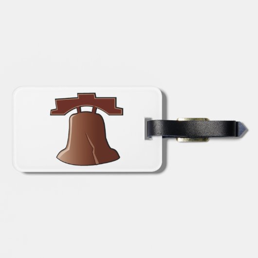 リバティモダンベルパトリオティックフィラデルフィアのアイコン ラゲッジタグ (裏面横)