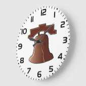 リバティモダンベルパトリオティックフィラデルフィアのアイコン ラージ壁時計 (傾斜)