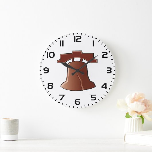 リバティモダンベルパトリオティックフィラデルフィアのアイコン ラージ壁時計