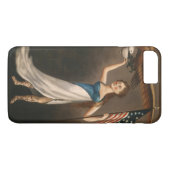 リバティーウーマンイーグルアメリカ国旗USA Case-Mate iPhoneケース (裏面(横))