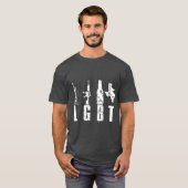 リバティーガンズビールテキサス州TパロディLGBT Tシャツ (正面フル)