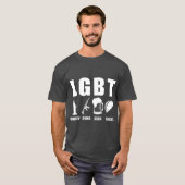 リバティーガンビールタコスLGBTパロディおもしろいギフト Tシャツ (正面フル)