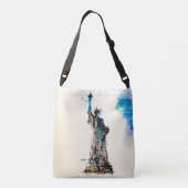 リバティーニューヨークシティトラベルラブウォーターカラー クロスボディバッグ (裏面)