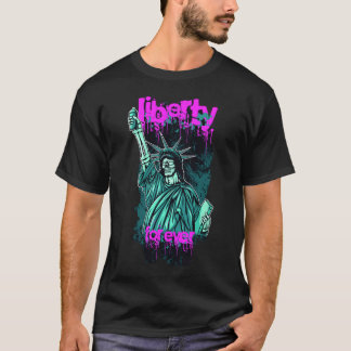 リバティーフォーエバー愛国的Tシャツ Tシャツ