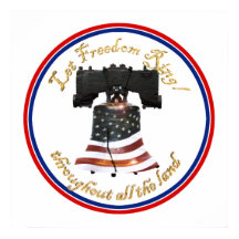 リバティーベルとアメリカ国旗 – Let Freedomリングや輪