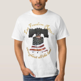 リバティーベルとアメリカ国旗 – Let Freedomリングや輪 Tシャツ
