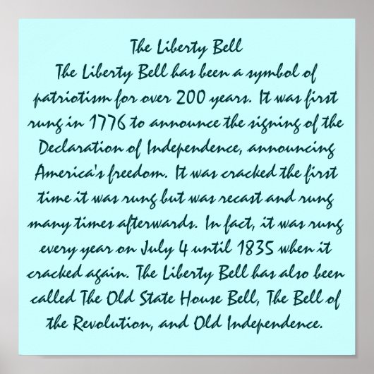 リバティーベル ポスター (正面)