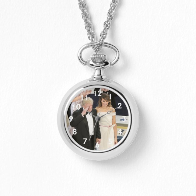 リバティーボールでドナルド&メラニアトランプ 腕時計 (正面)