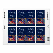 リバティーラガーUSAフラッグウェーブ自家醸造ビールラベル ラベル (フルシート)