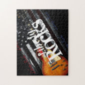 リバティーロックヴィンテージアメリカ国旗 ジグソーパズル (縦)