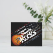 リバティーロックヴィンテージアメリカ国旗 ポストカード (スタンド正面)