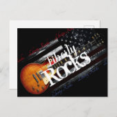 リバティーロックヴィンテージアメリカ国旗 ポストカード (正面/裏面)