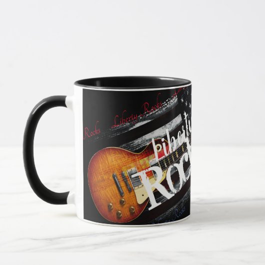 リバティーロックヴィンテージアメリカ国旗 マグカップ (左)