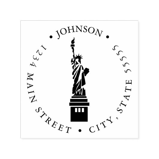 リバティー像リターンラベル セルフインキングスタンプ (デザイン)