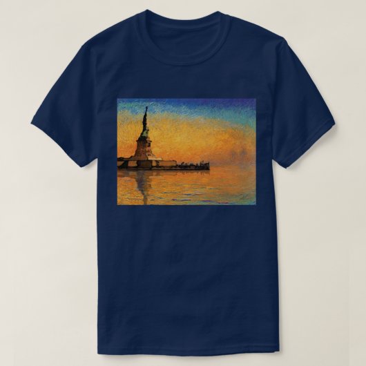 リバティー島の夕日 Tシャツ (デザイン正面)