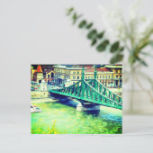 リバティー橋 - ブダペスト - 絵画 ポストカード (スタンド正面)