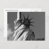 リバティー顔（白黒） ポストカード (正面/裏面)