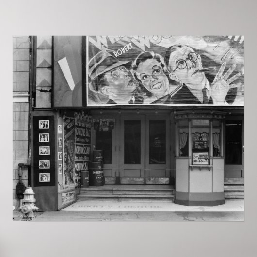 リバティ劇場、1935年。ヴィンテージ写真 ポスター (正面)