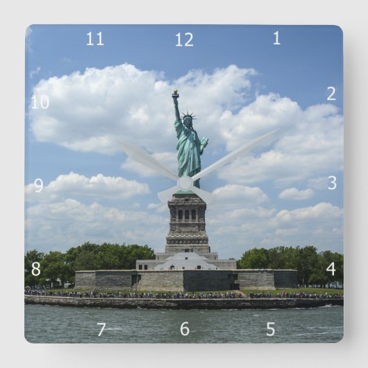 リバティ島 スクエア壁時計 (正面)