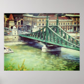 リバティ橋 - ブダペスト - 絵画 ポスター (正面)