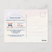 リバティ花火7月4日パーティの招待状 ポストカード (裏面)