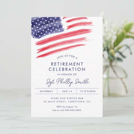 リバティ警察軍隊退職パーティー 招待状 (スタンド正面)