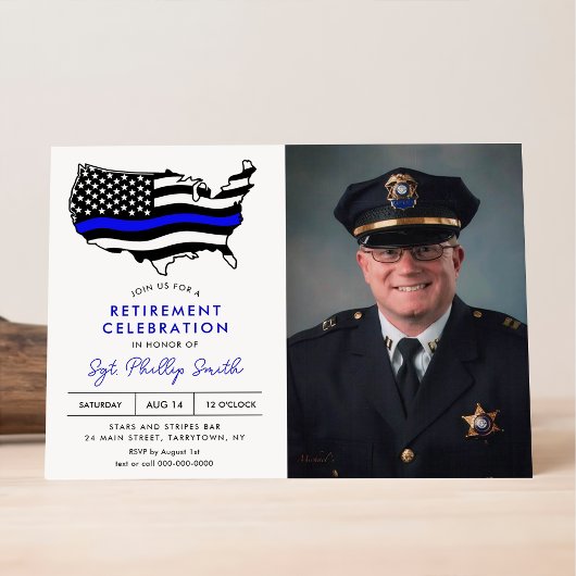 リバティ警察・軍隊引退パーティー 招待状